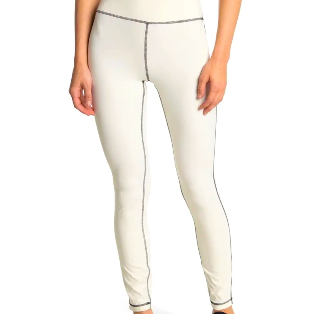 WeWoreWhat leggings new with tags. Size medium. Cream with black stitching.